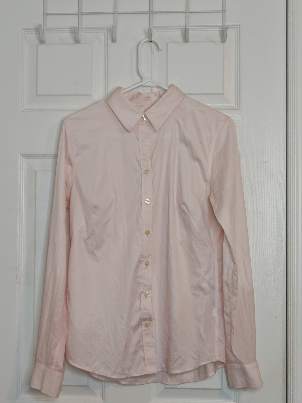 Banana Republic Light Pink Collared Long Sleeve Cotton Button-Up Shirt